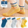 10Pcs/5Pairs Children Sock Breathable Sports Girls Boys Sokcs Unisex Cotton Stripe Chaussette Enfant Garcon Skarpetki Dla dzieci