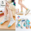 10Pcs/5Pairs Children Sock Breathable Sports Girls Boys Sokcs Unisex Cotton Stripe Chaussette Enfant Garcon Skarpetki Dla dzieci