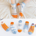 10Pcs/5Pairs Children Sock Breathable Sports Girls Boys Sokcs Unisex Cotton Stripe Chaussette Enfant Garcon Skarpetki Dla dzieci