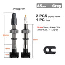 Deemount 40/60/80mm 2PCS Bicycle Tubeless Tire Presta Valve Brass Core Brass Stem W/ Alloy & Tool