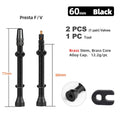 Deemount 40/60/80mm 2PCS Bicycle Tubeless Tire Presta Valve Brass Core Brass Stem W/ Alloy & Tool