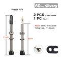 Deemount 40/60/80mm 2PCS Bicycle Tubeless Tire Presta Valve Brass Core Brass Stem W/ Alloy & Tool