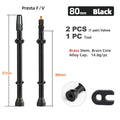 Deemount 40/60/80mm 2PCS Bicycle Tubeless Tire Presta Valve Brass Core Brass Stem W/ Alloy & Tool