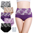 M-5XL Women's Panties Female Underpants Cotton Underwear High Waist Panties Sexy Lingeries Briefs Plus Size Pantys 3PCS/Set