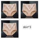 M-5XL Women's Panties Female Underpants Cotton Underwear High Waist Panties Sexy Lingeries Briefs Plus Size Pantys 3PCS/Set