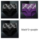 M-5XL Women's Panties Female Underpants Cotton Underwear High Waist Panties Sexy Lingeries Briefs Plus Size Pantys 3PCS/Set