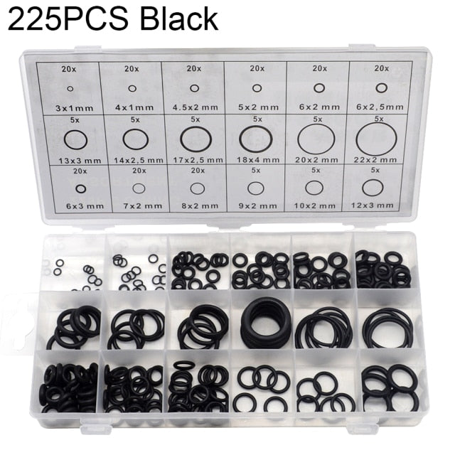 O Ring Rubber Washer Seals Assortment Black O-Ring Seals Set Nitrile Washers High Quality For Car Gasket