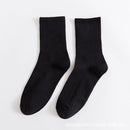 Jeseca Unisex Men Women's Socks Korean Harajuku Vintage Streetwear Long Socks White Black Woman Casual Hip Hop Skateboard Sox