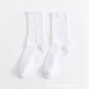 Jeseca Unisex Men Women's Socks Korean Harajuku Vintage Streetwear Long Socks White Black Woman Casual Hip Hop Skateboard Sox