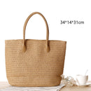 Round Straw Beach Bag Vintage Handmade Woven Shoulder Bag Raffia circle Rattan bags Bohemian Summer Vacation Casual Bags