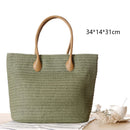 Round Straw Beach Bag Vintage Handmade Woven Shoulder Bag Raffia circle Rattan bags Bohemian Summer Vacation Casual Bags