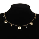 Gold Chain Butterfly Pendant Choker Necklace Women Statement Collares Bohemian Beach Jewelry Gift Collier Cheap