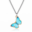 Gold Chain Butterfly Pendant Choker Necklace Women Statement Collares Bohemian Beach Jewelry Gift Collier Cheap