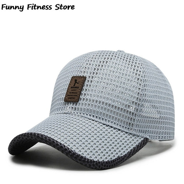 Breathable Mesh Riding Fishing Climbing Panama Women Men Outdoor Sport Tennis Golf Caps Sunscreen Hat Adjustable Camping Cap