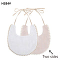 Baby Cotton Embroidery Double Side Bibs Toddler Saliva Towel Feeding Burp Cloths Only 1 Pc shown in the picture