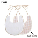 Baby Cotton Embroidery Double Side Bibs Toddler Saliva Towel Feeding Burp Cloths Only 1 Pc shown in the picture