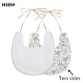 Baby Cotton Embroidery Double Side Bibs Toddler Saliva Towel Feeding Burp Cloths Only 1 Pc shown in the picture
