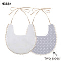 Baby Cotton Embroidery Double Side Bibs Toddler Saliva Towel Feeding Burp Cloths Only 1 Pc shown in the picture