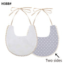Baby Cotton Embroidery Double Side Bibs Toddler Saliva Towel Feeding Burp Cloths Only 1 Pc shown in the picture