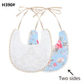 Baby Cotton Embroidery Double Side Bibs Toddler Saliva Towel Feeding Burp Cloths Only 1 Pc shown in the picture