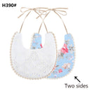 Baby Cotton Embroidery Double Side Bibs Toddler Saliva Towel Feeding Burp Cloths Only 1 Pc shown in the picture