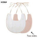 Baby Cotton Embroidery Double Side Bibs Toddler Saliva Towel Feeding Burp Cloths Only 1 Pc shown in the picture