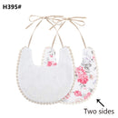 Baby Cotton Embroidery Double Side Bibs Toddler Saliva Towel Feeding Burp Cloths Only 1 Pc shown in the picture
