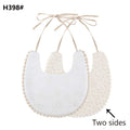 Baby Cotton Embroidery Double Side Bibs Toddler Saliva Towel Feeding Burp Cloths Only 1 Pc shown in the picture