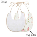 Baby Cotton Embroidery Double Side Bibs Toddler Saliva Towel Feeding Burp Cloths Only 1 Pc shown in the picture
