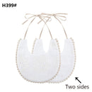 Baby Cotton Embroidery Double Side Bibs Toddler Saliva Towel Feeding Burp Cloths Only 1 Pc shown in the picture