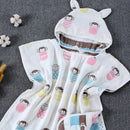 6 Layers Gauze Hooded Beach Towel Cotton Baby Cape Towels Soft Poncho Kids Bathing Stuff for Babies Washcloth