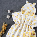 6 Layers Gauze Hooded Beach Towel Cotton Baby Cape Towels Soft Poncho Kids Bathing Stuff for Babies Washcloth