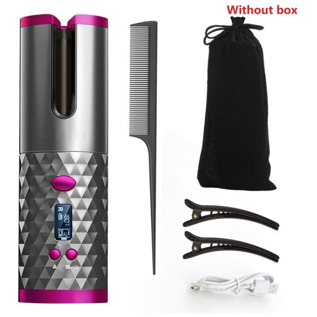 Automatic Hair Curler Auto Ceramic LCD Curling Iron Hair Waver Tongs Beach Waves Styling Tools Iron Curling Wand USB Air Curler