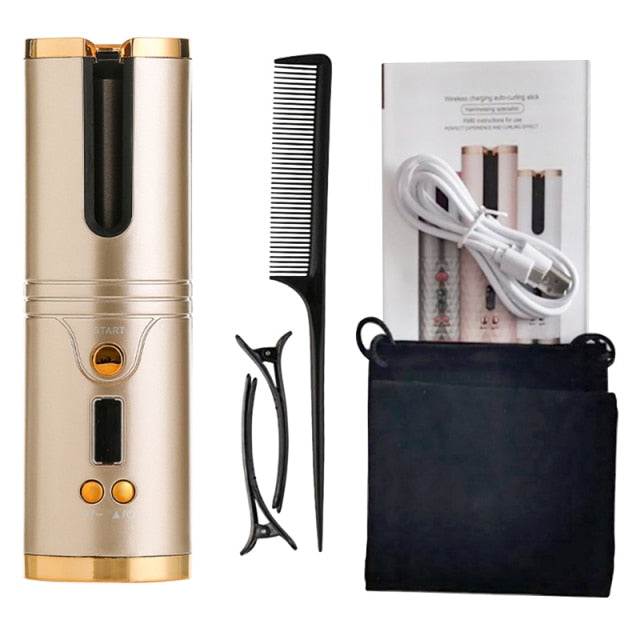 Automatic Hair Curler Auto Ceramic LCD Curling Iron Hair Waver Tongs Beach Waves Styling Tools Iron Curling Wand USB Air Curler