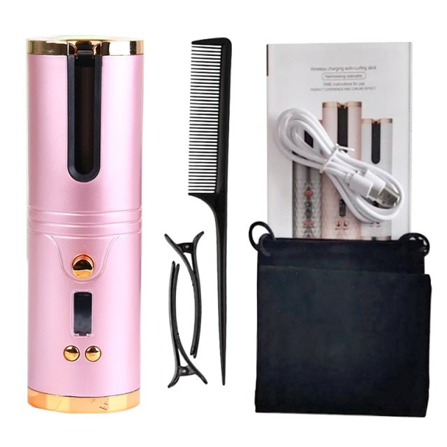 Automatic Hair Curler Auto Ceramic LCD Curling Iron Hair Waver Tongs Beach Waves Styling Tools Iron Curling Wand USB Air Curler