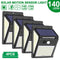 222 LED Solar Light Outdoor  4 Modes Motion Sensor PIR Wall Light Waterproof Solar Lamp Solar Powered Sunlight Garden Decoration