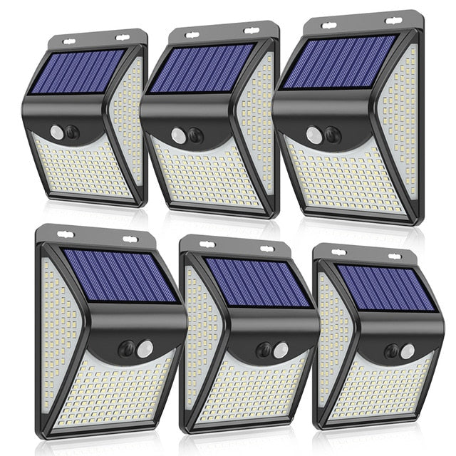 222 LED Solar Light Outdoor  4 Modes Motion Sensor PIR Wall Light Waterproof Solar Lamp Solar Powered Sunlight Garden Decoration