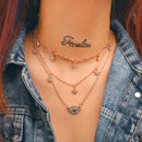 New Bohemian Multilayer Cross Gold Pendant Necklaces For Women Punk Choker Necklaces 2021 Trend Fashion Words Jewelry Party Gift