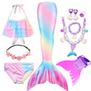 Fantasy Children Mermaid Tails Swimming Party Cosplay Costumes Halloween Little Mermaid Girls Swimsuit Bikini Set Bathing Suit