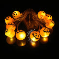 1.5m 10Led Halloween Pumpkin Ghost Skeletons Bat Spider Led Light String Festival Bar Home Party Decor Christmas Ornament