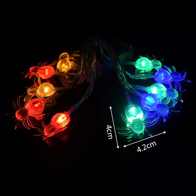 1.5m 10Led Halloween Pumpkin Ghost Skeletons Bat Spider Led Light String Festival Bar Home Party Decor Christmas Ornament