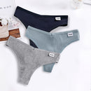 3pcs/lot Panties for Women Sexy Thong Underwear T-Back Briefs Seamless Lingerie Female Fashion Cotton Tanga G-string Breathable