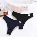 3pcs/lot Panties for Women Sexy Thong Underwear T-Back Briefs Seamless Lingerie Female Fashion Cotton Tanga G-string Breathable
