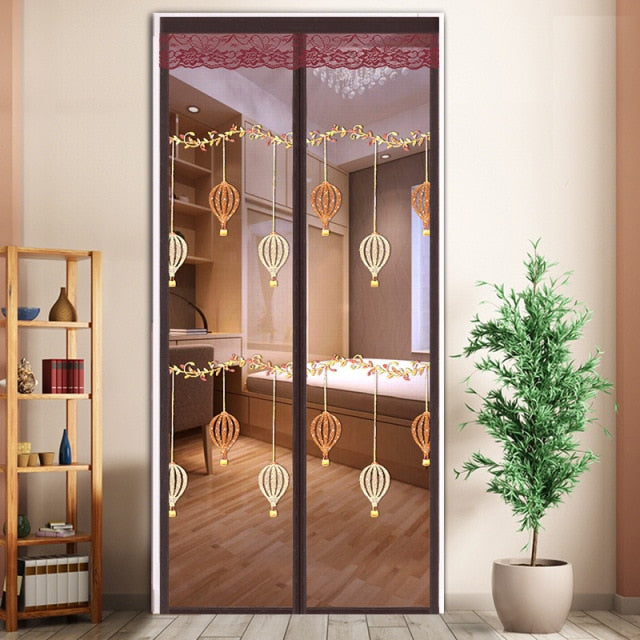 Door And Window Screen Velcro Free Perforated Lnsect-Proof Curtain Summer Anti-Mosquito Breathable Magnetic Magnetic Bedroom