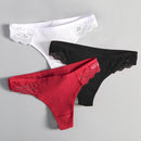 Women's Lace Fashion Cotton G-string Letter Thong Panties Sexy low Waist Briefs Underwear Female Lingerie Intimate Pants