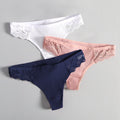Women's Lace Fashion Cotton G-string Letter Thong Panties Sexy low Waist Briefs Underwear Female Lingerie Intimate Pants