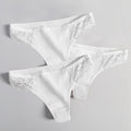 Women's Lace Fashion Cotton G-string Letter Thong Panties Sexy low Waist Briefs Underwear Female Lingerie Intimate Pants
