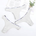 Women's Lace Fashion Cotton G-string Letter Thong Panties Sexy low Waist Briefs Underwear Female Lingerie Intimate Pants