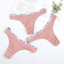 Women's Lace Fashion Cotton G-string Letter Thong Panties Sexy low Waist Briefs Underwear Female Lingerie Intimate Pants