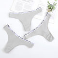 Women's Lace Fashion Cotton G-string Letter Thong Panties Sexy low Waist Briefs Underwear Female Lingerie Intimate Pants